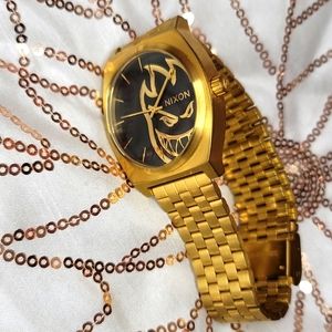 Nixon Time Teller Spitfire Watch - Gold Fireball